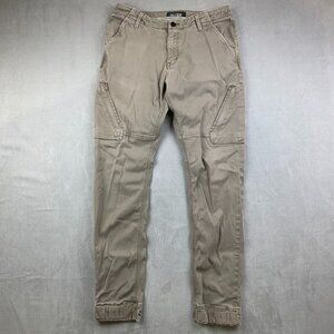 DU/ER Mens Pants 33 Beige Live Free Adventure Cargo Performance Stretch 33x31